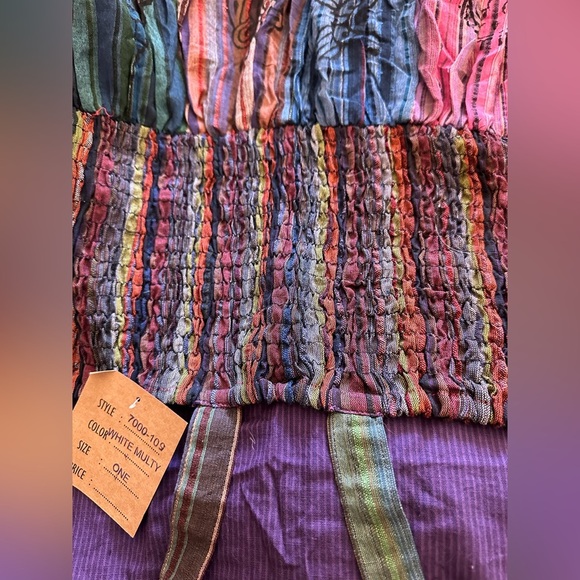 NWT Ashely Taylor Patchwork Overalls One Size - Picture 4 of 6